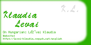 klaudia levai business card